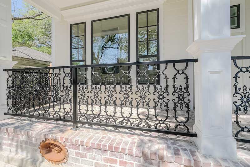 1538 Cheshire Ln Houston Texas wrought iron enclosed porch